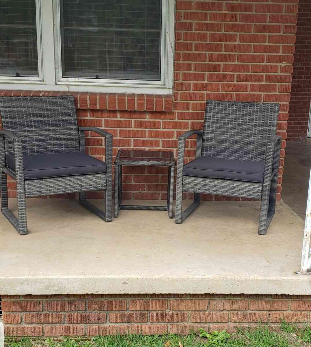 3pc outdoor patio balcony porch wicker furniture set