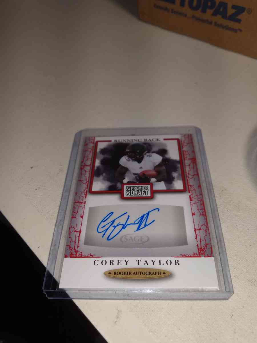 2021 draft premiere Corey Taylor autograph rookie card