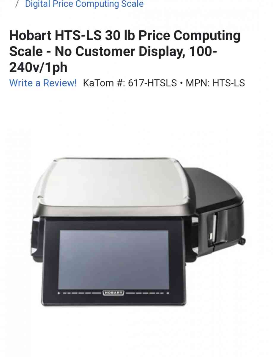 Hobart HTSLS 30 lb Price Computing Scale