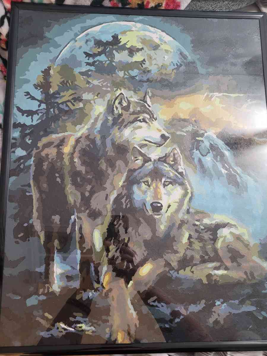 Wolves Painting