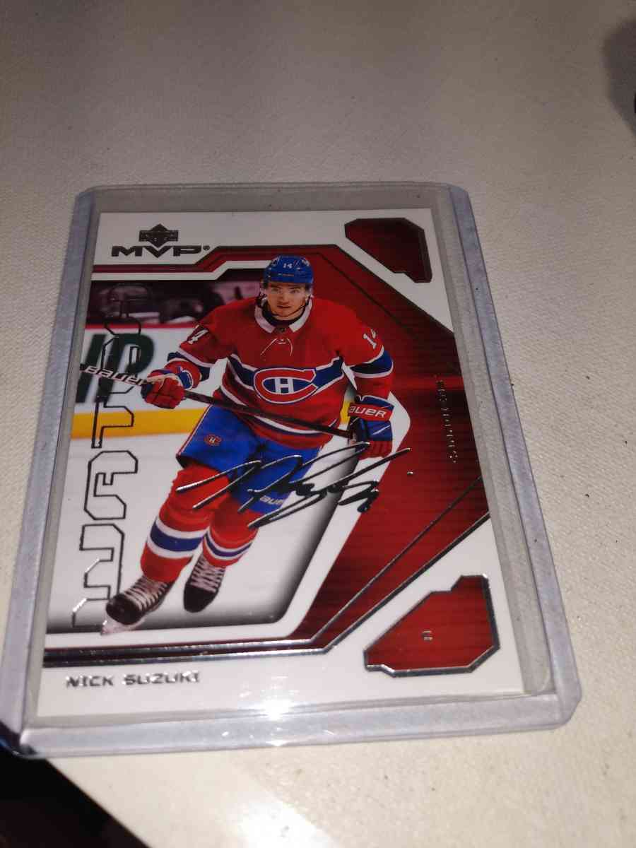 MVP upper Deck autographed card Nick suxuki