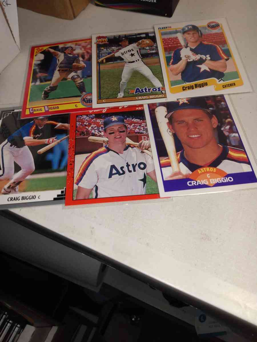 six card lot Craig biggio Hall of famer