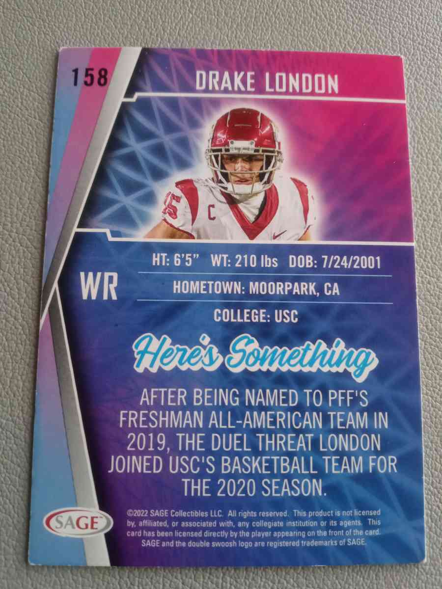 2022 SAGE HIT DRAKE LONDON ROOKIE