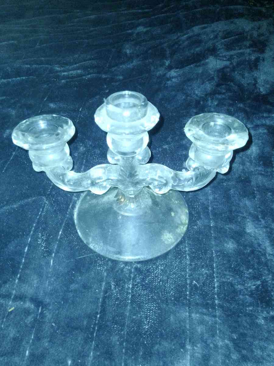 A Glass Three Candle Centerpiece