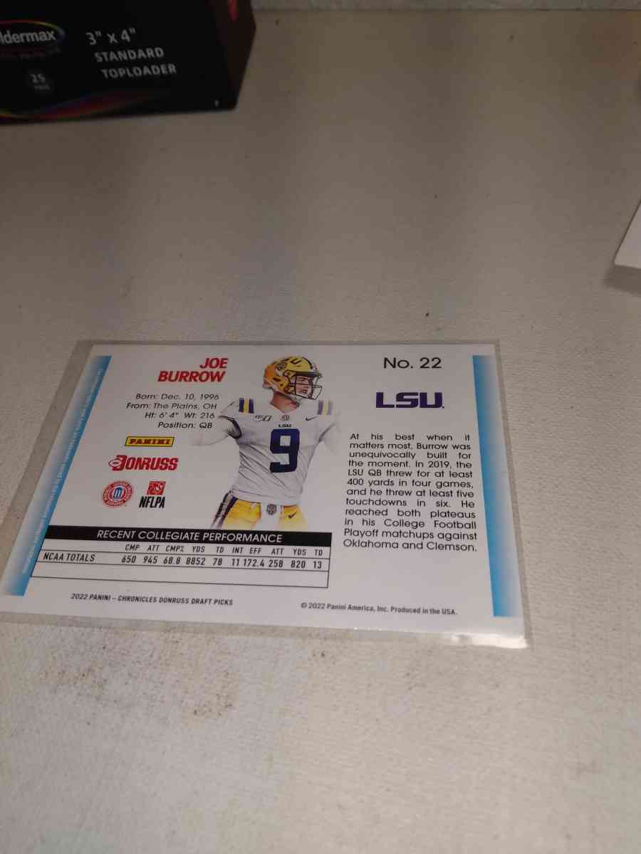 2022 donruss Joe Burrow