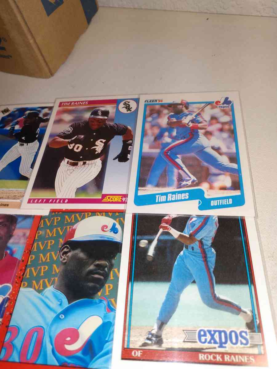 six cards Tim rains Hall of famer