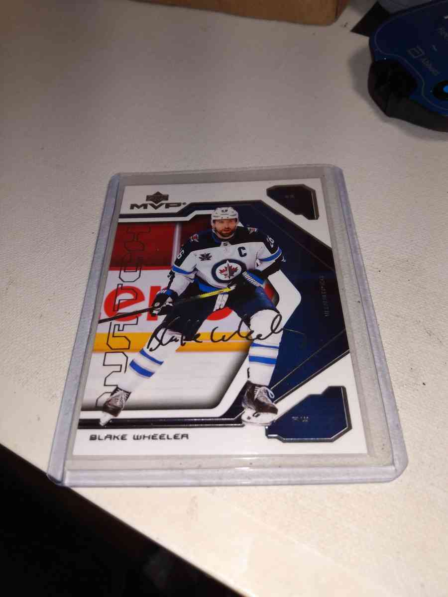 MVP upper Deck 2022 autographed Blake wheeler