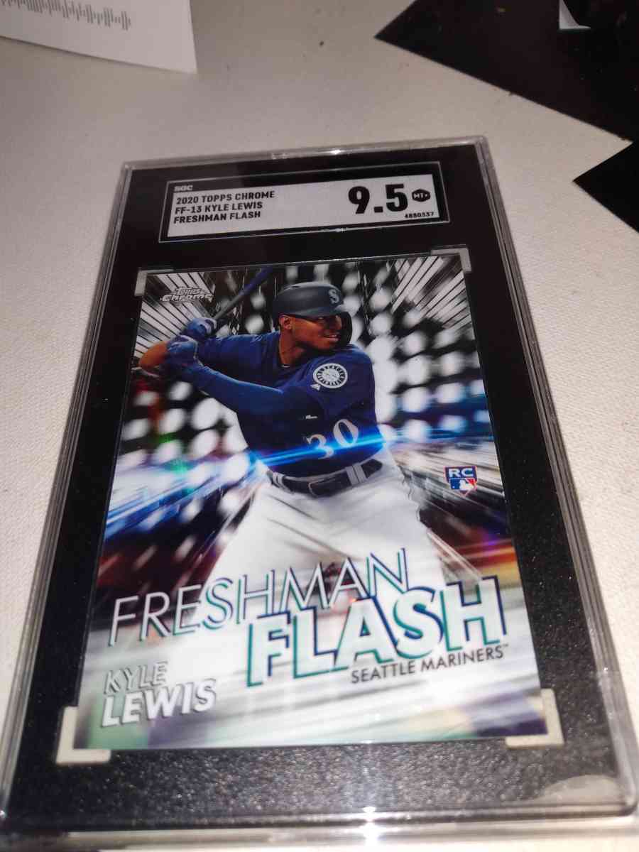 2020 Topps Chrome Kyle Lewis freshman flash grated 95