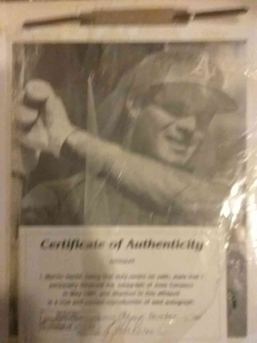 Jose Canseco autographed print