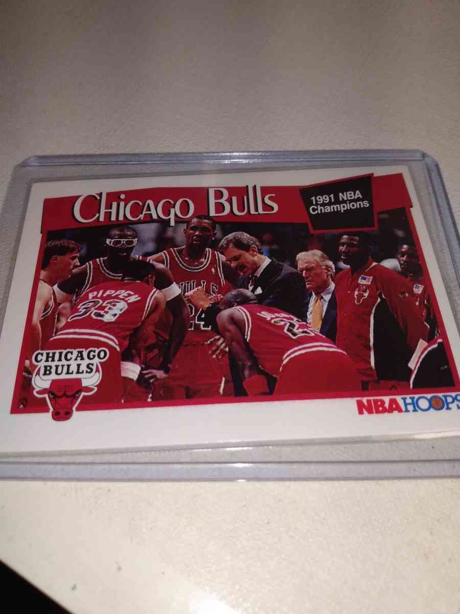1991 NBA hoops the Chicago bulls with Michael Jordan