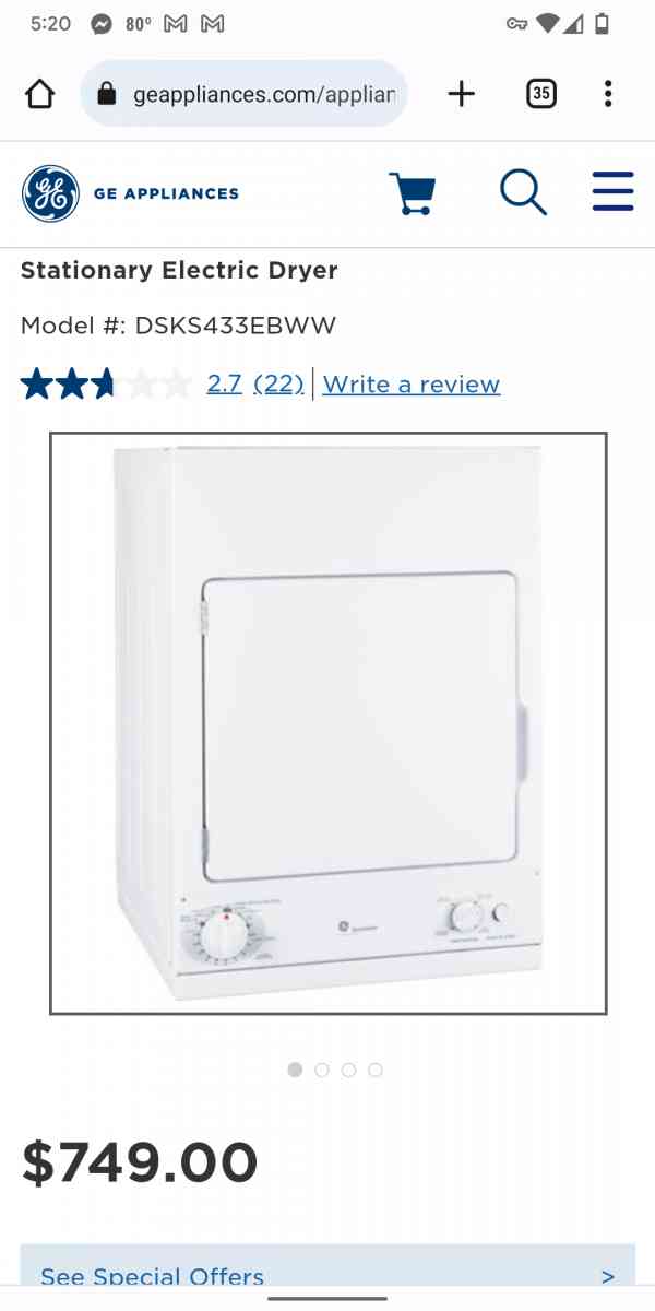 General Electric Washer and Dryer