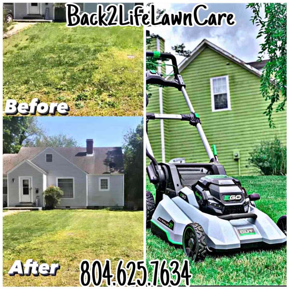 Mowing lawns