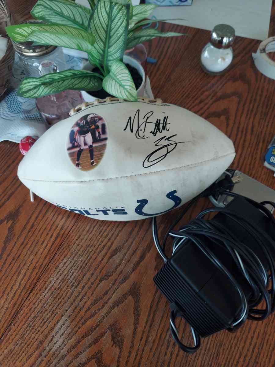 autographed Colts football