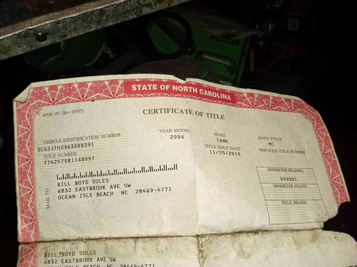 97 tank made by Harley its