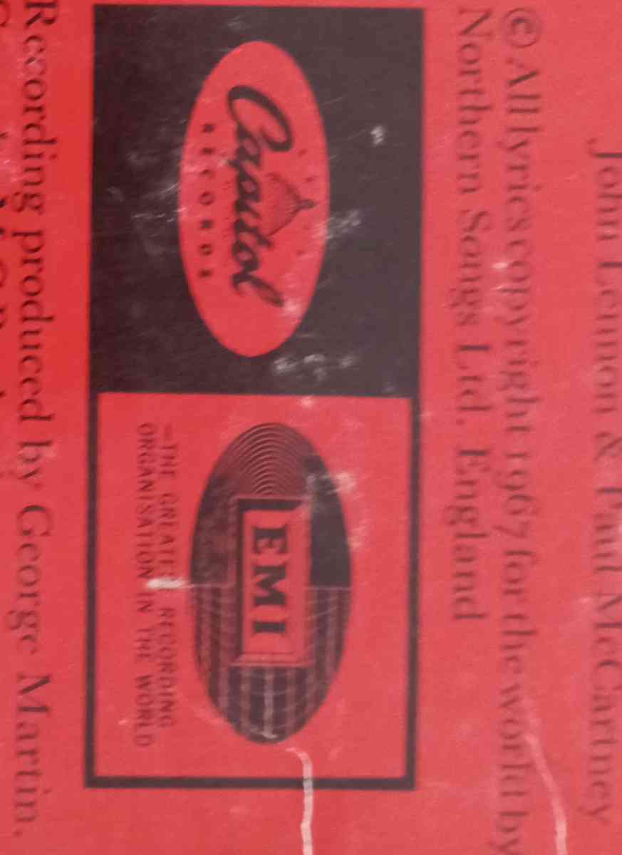 1967 Beatles Sergeant Peppers Lonely Hearts Club Record