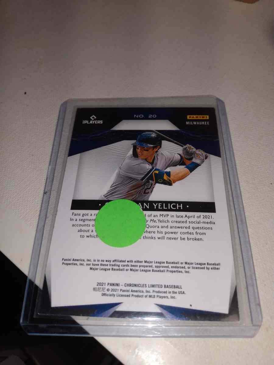 2021 panini Christian yelich limited series