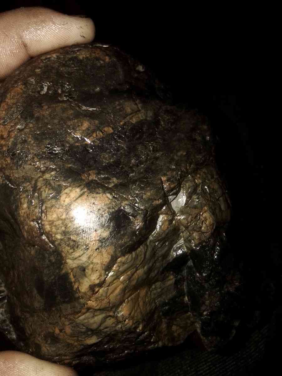 CarbonadoBrown and Yellow with and GreenChrystaline