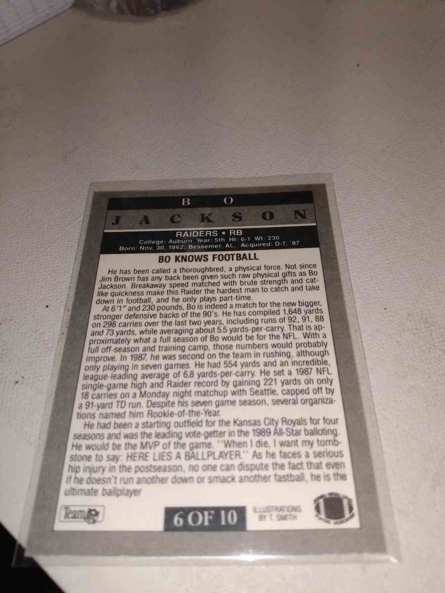 199 1 Fleer Bo Jackson