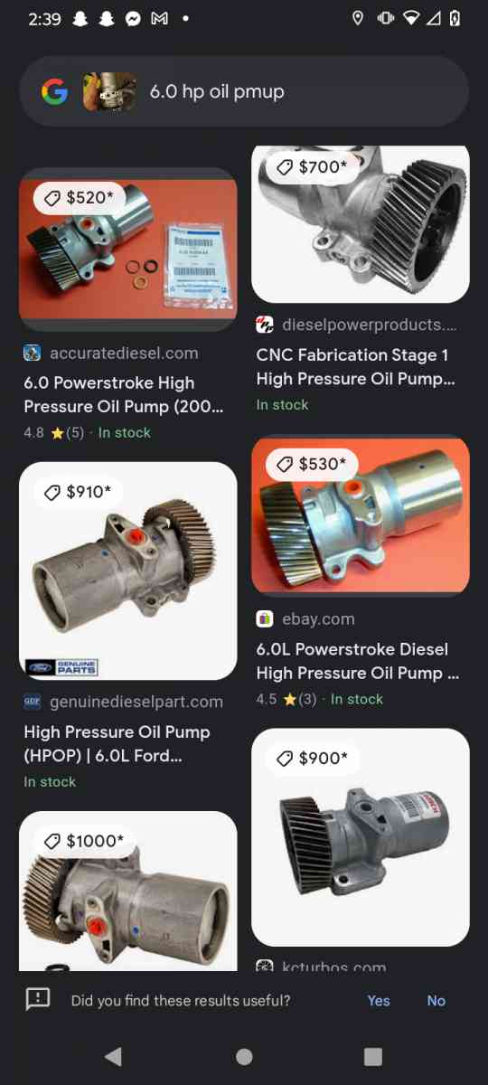 high pressure oil pump for 6 0 f250 or f350 power stroke