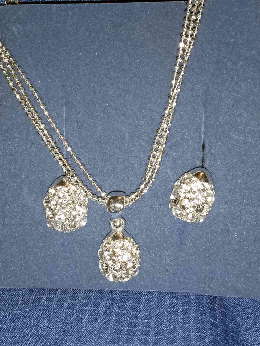 necklace and earrings