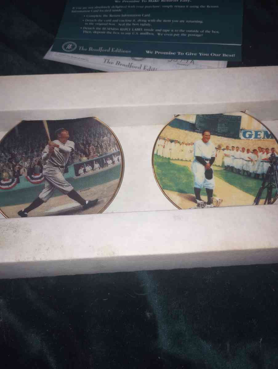 babe Ruth and Lou Gehrig plates