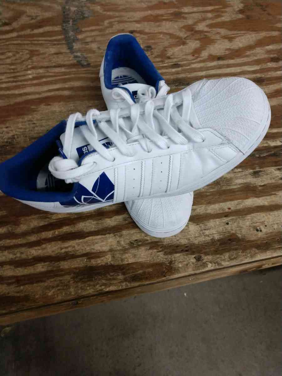 Cloud white royal blue adidas