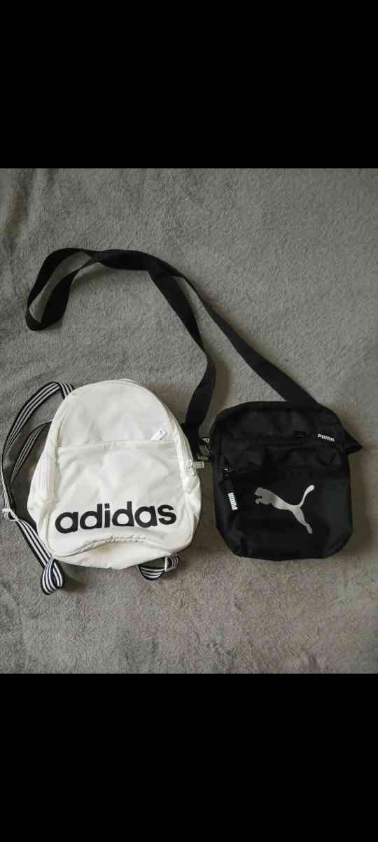 Puma Messenger Bag and Adidas Backpack Bundle