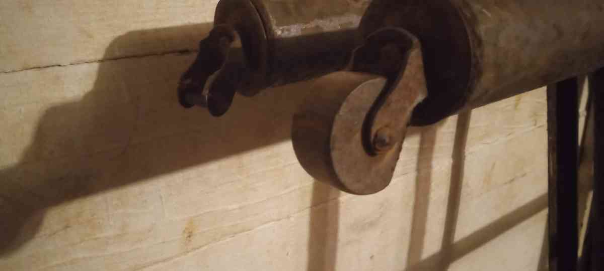 antique cast iron bed frame with rails