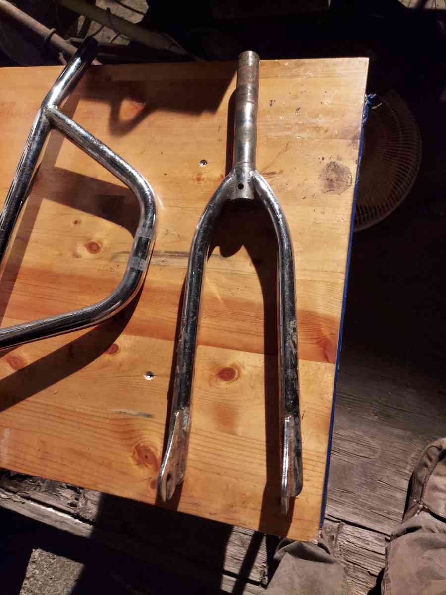 bmx handle bars and redline mini forks