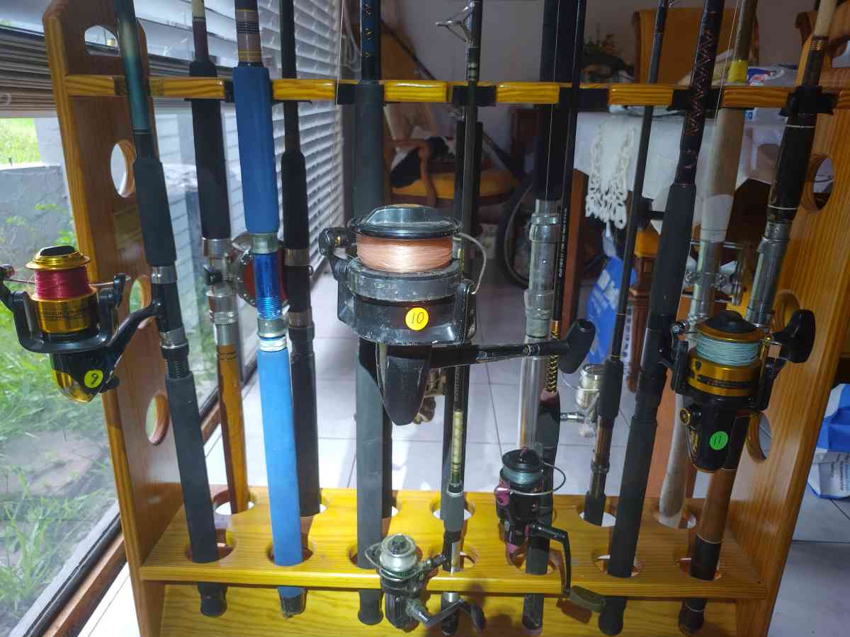 fishing rods and reels