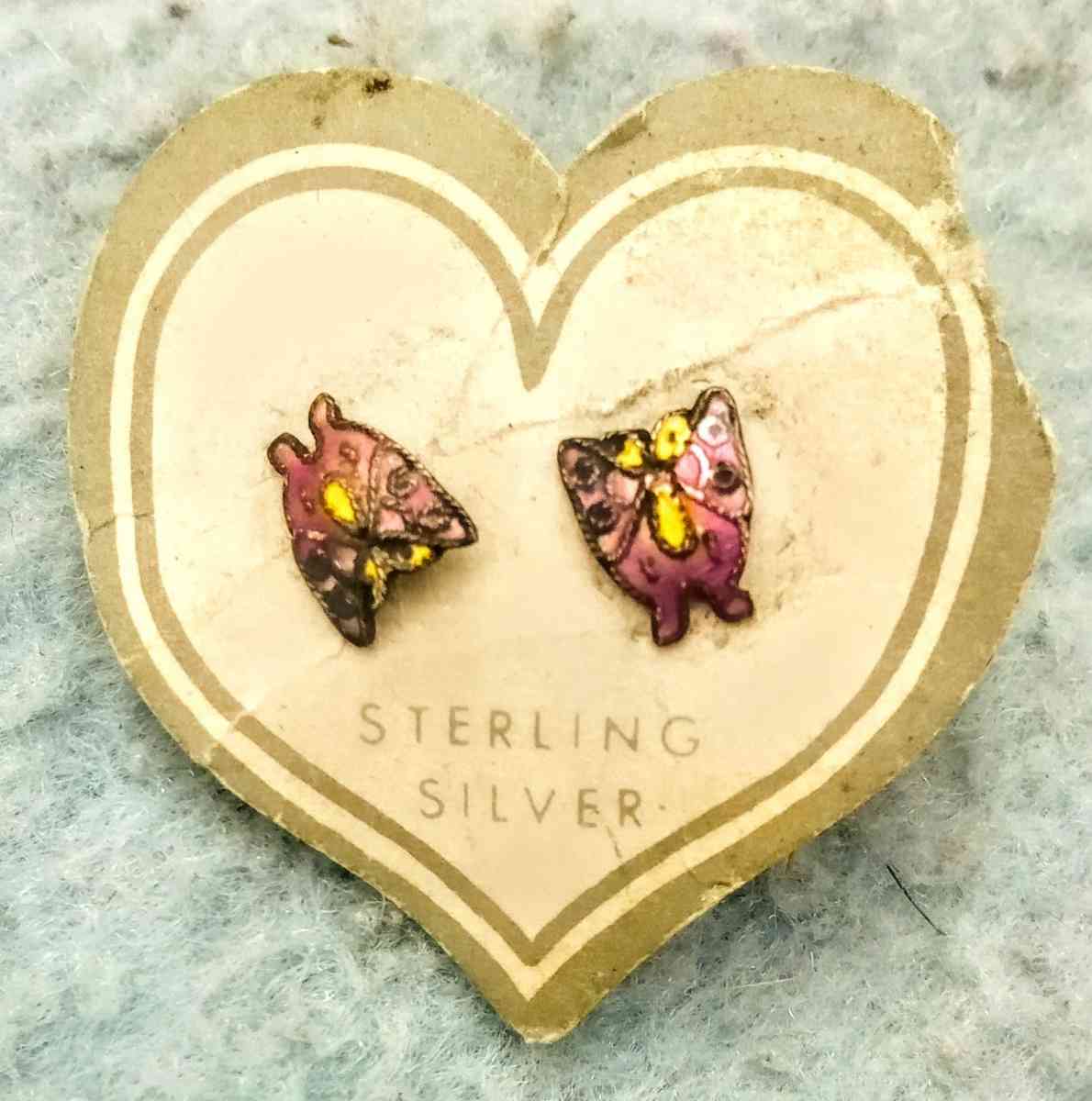 sterling silver post earrings