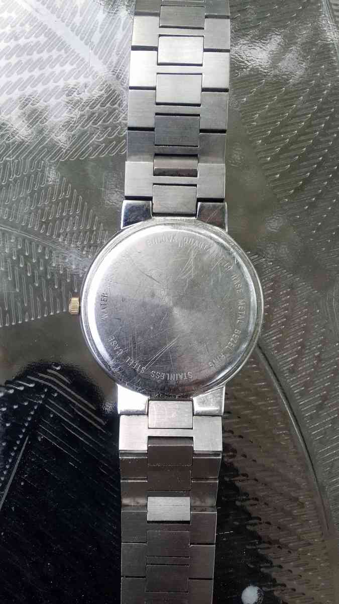 Womens Bulova Quartz 2 Tone Watch Silver and Gold