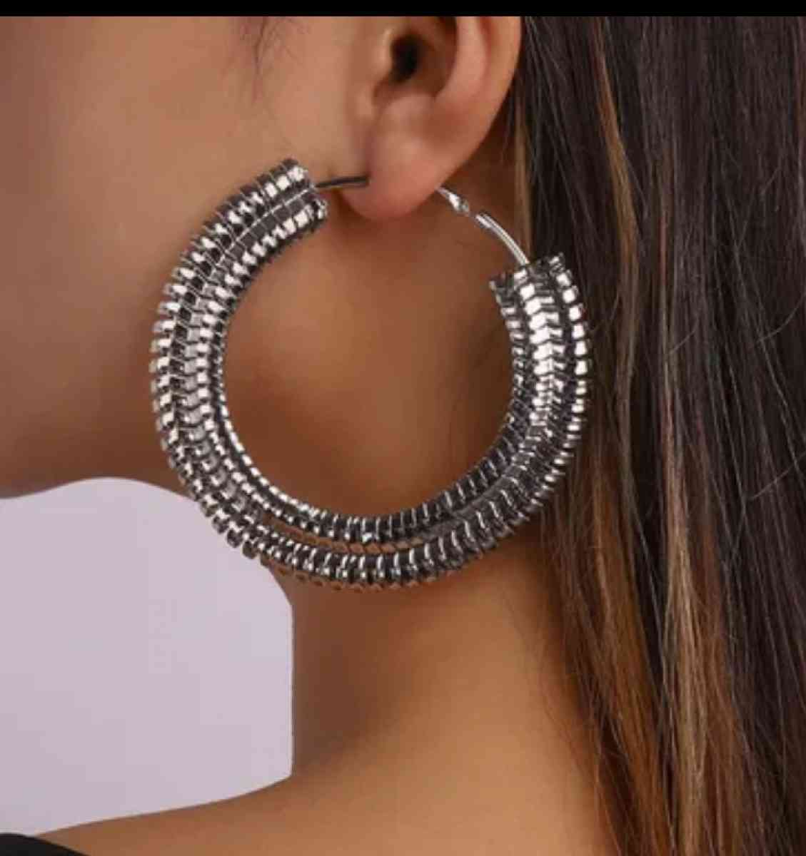 earrings silver hoop