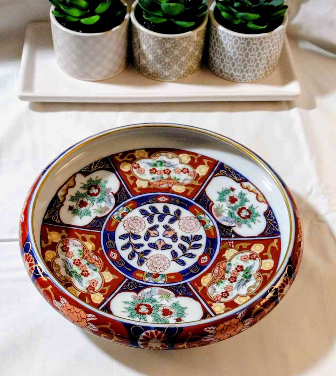 Vintage Toyo Japanese Bowl  Japanese Porcelain Plate  Kitch