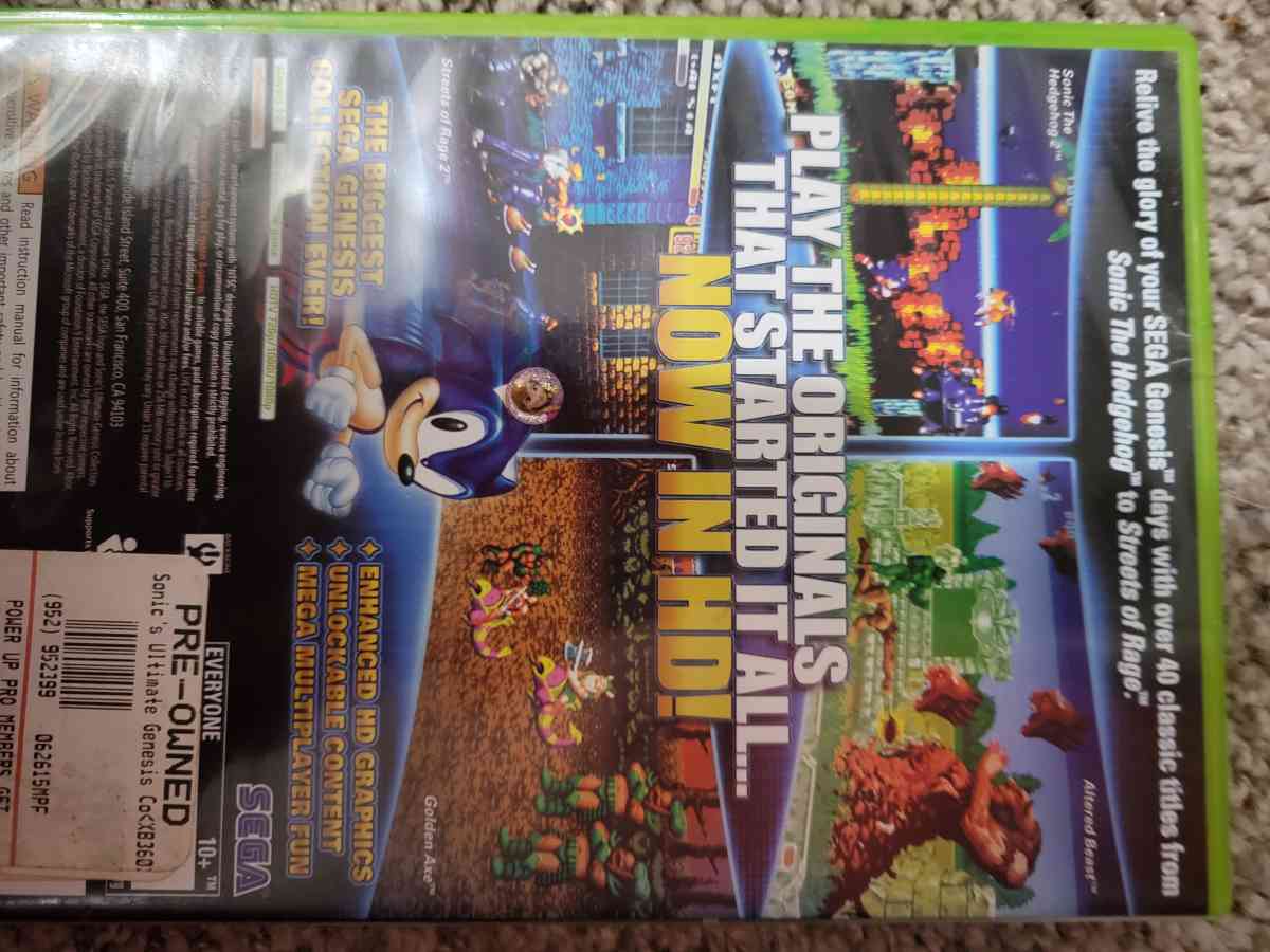 sonic collection xbox 360