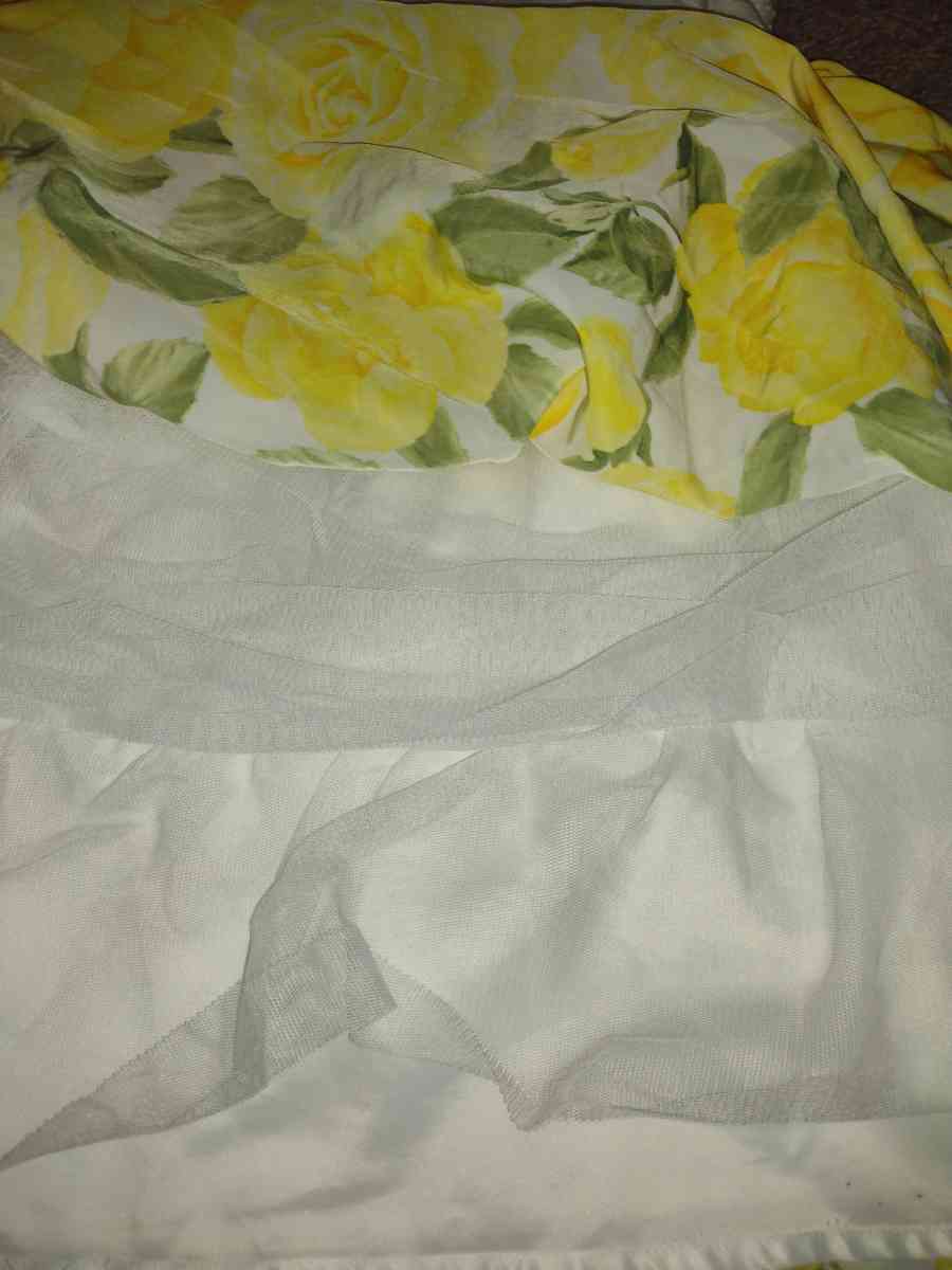 yellow and white flower dress