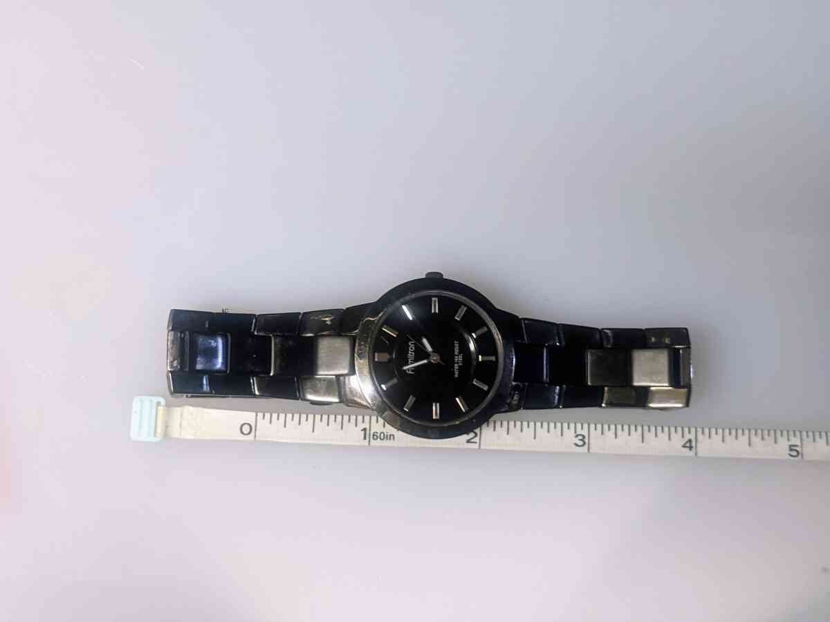 Armitron Mens Wrist Watch Black Stainless Stee201863DG Y121E