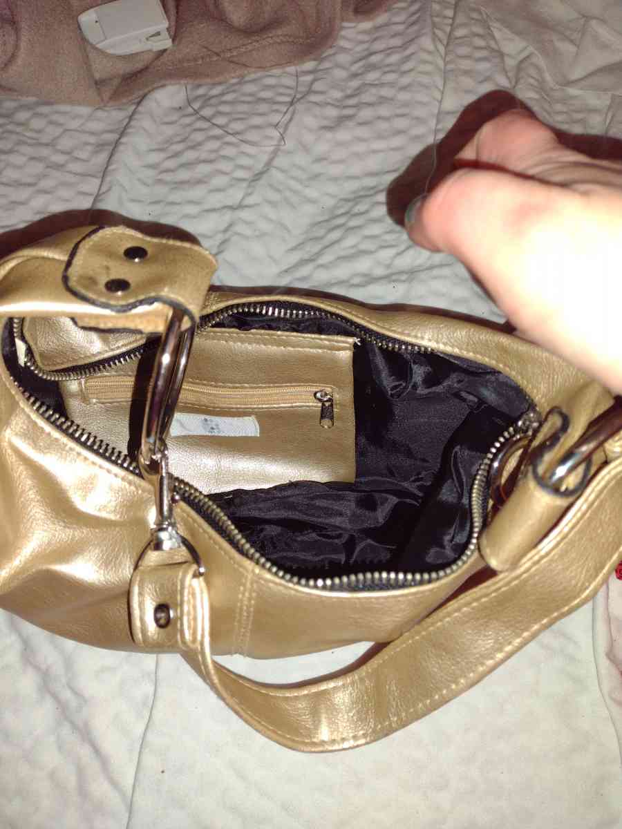 Apt 9 gold crescent bag