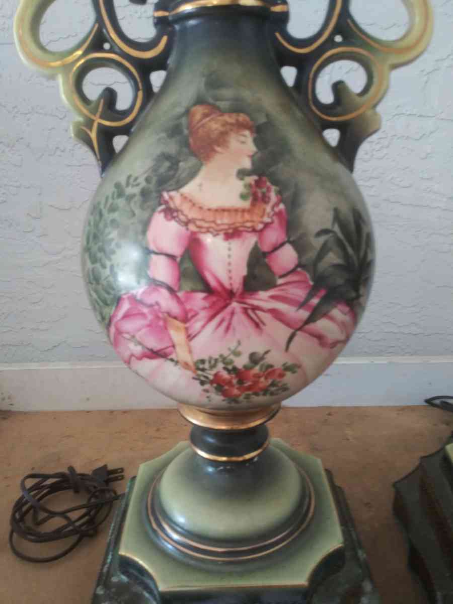 French Porcelain Urn Lamps