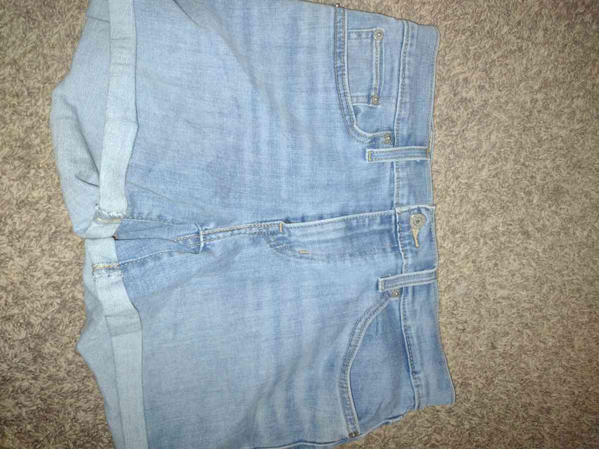 blue jean shorts
