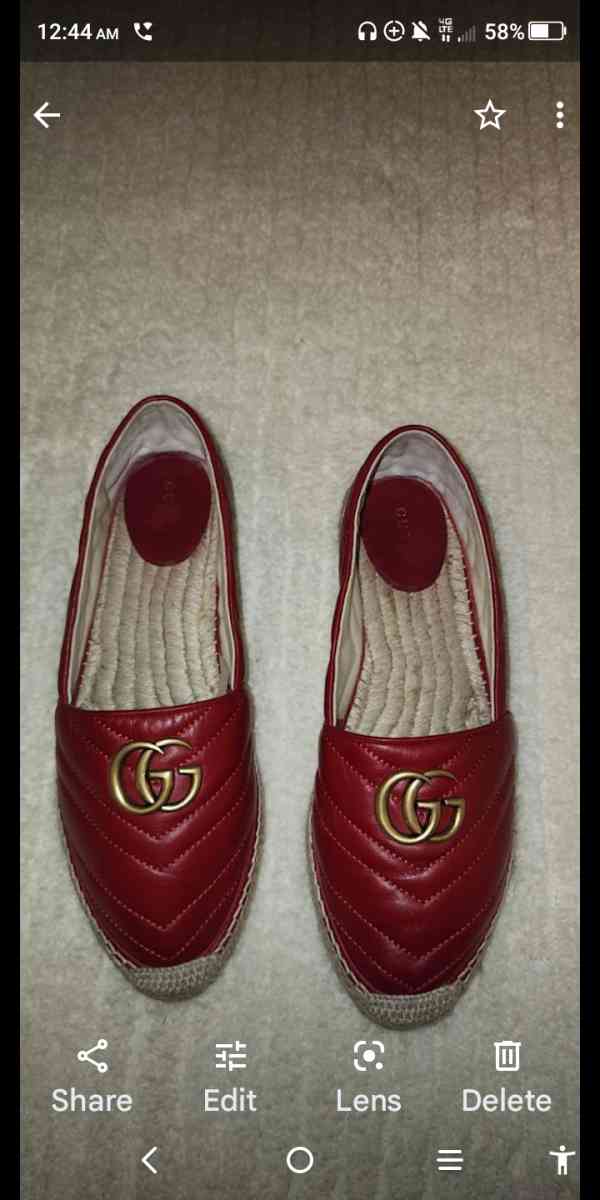 red Gucci shoes