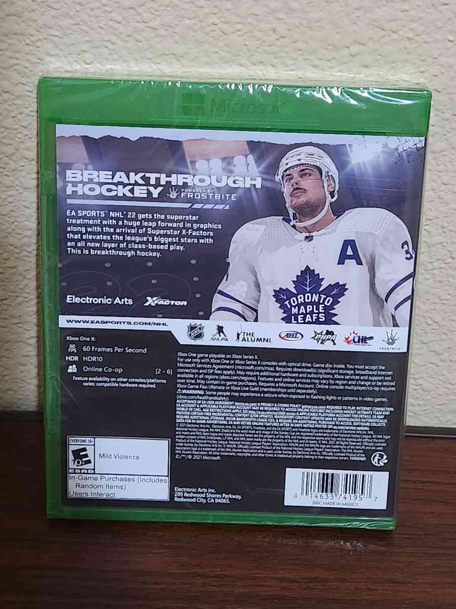 Xbox 1 NHL 2022 GAME SEALED