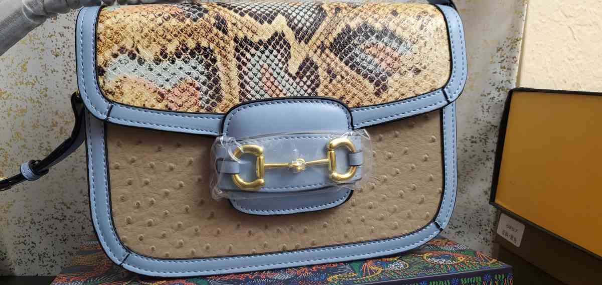 GG blue shoulder bag