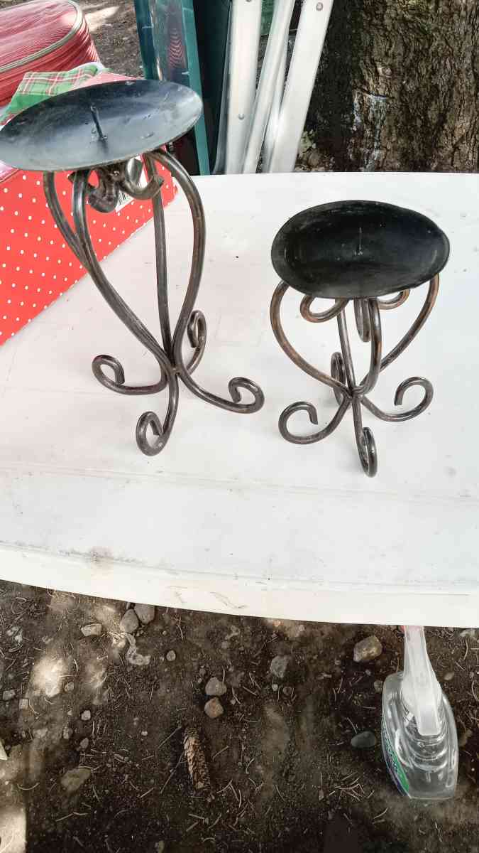 Wrought Iron Candle Holders