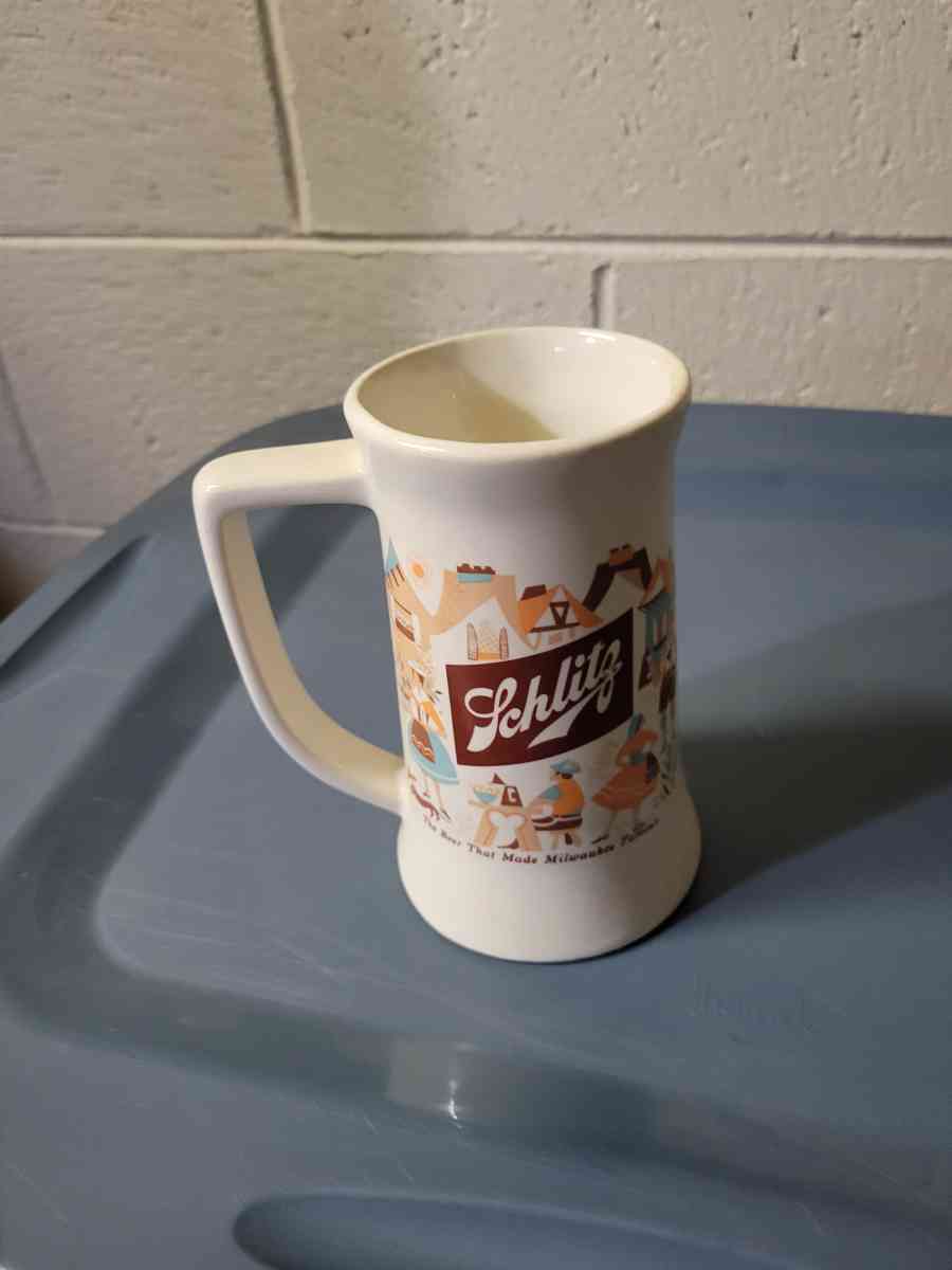 schlitz ceramic mug