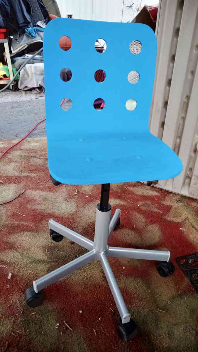 Childrens Blue IKEA Computer Swivel Chair