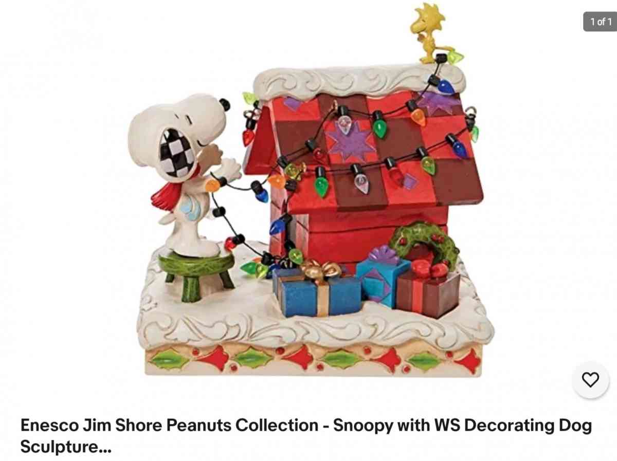 Enesco Jim Shore Peanuts Collection  Snoopy with WS Decorati