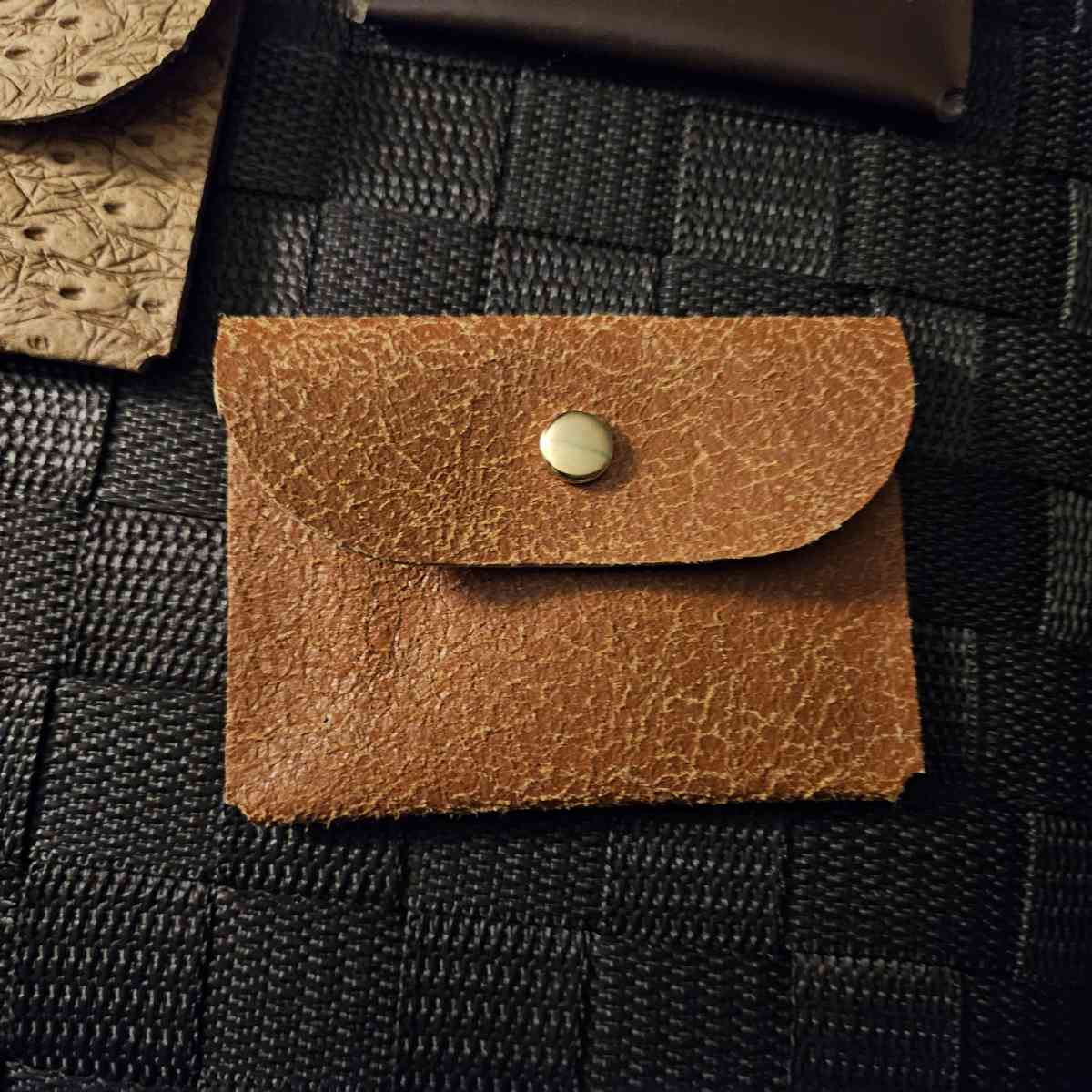 leather change purse  hand made