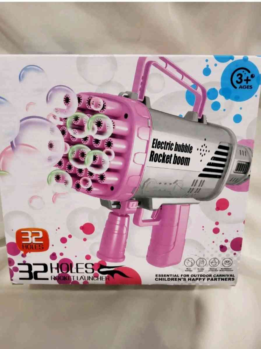 Bazooka Bubble Gun Rocket Bubble Maker Machine with 32 Holes