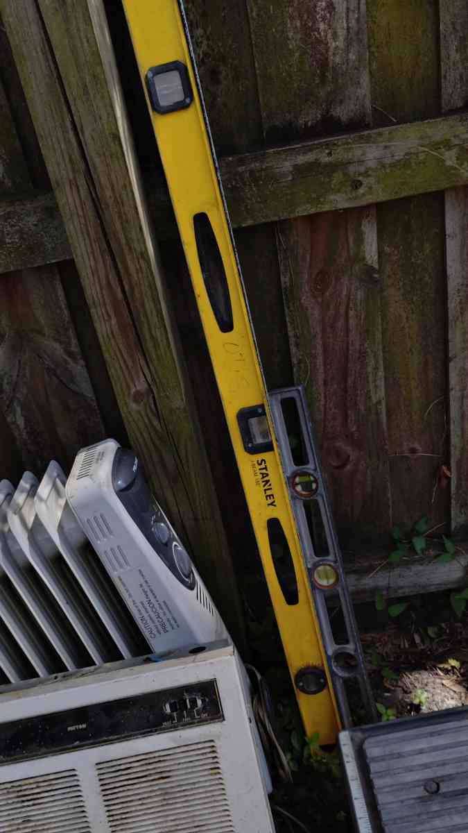 table saw and hood for over the stove and levels